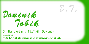 dominik tobik business card